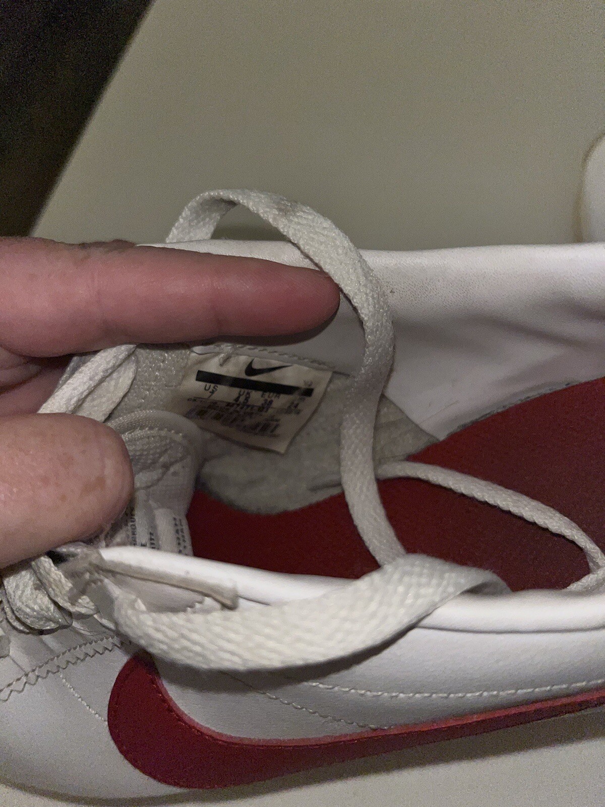 Size 7 – Nike Classic Cortez White Red