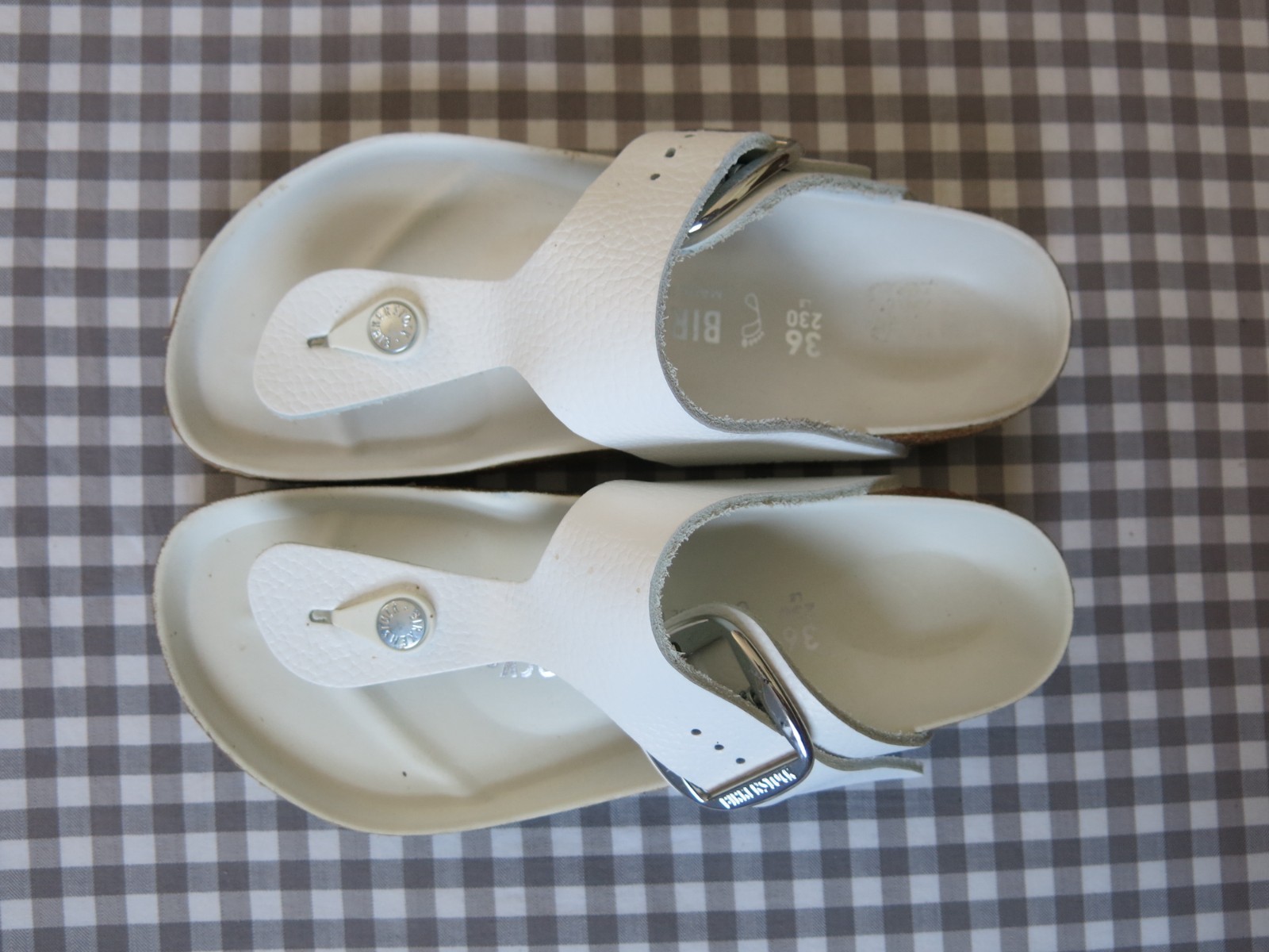 Birkenstock Gizeh Big Buckle Leather sandals white EU 36 US 5-5.5 regular/wide