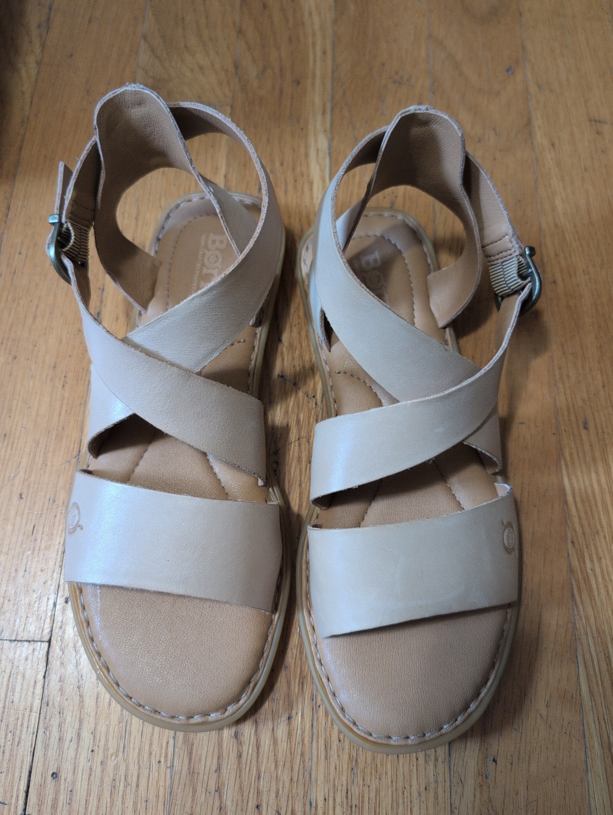 Born Beautiful Beige Strapped Sandals Brand New Sz 7M