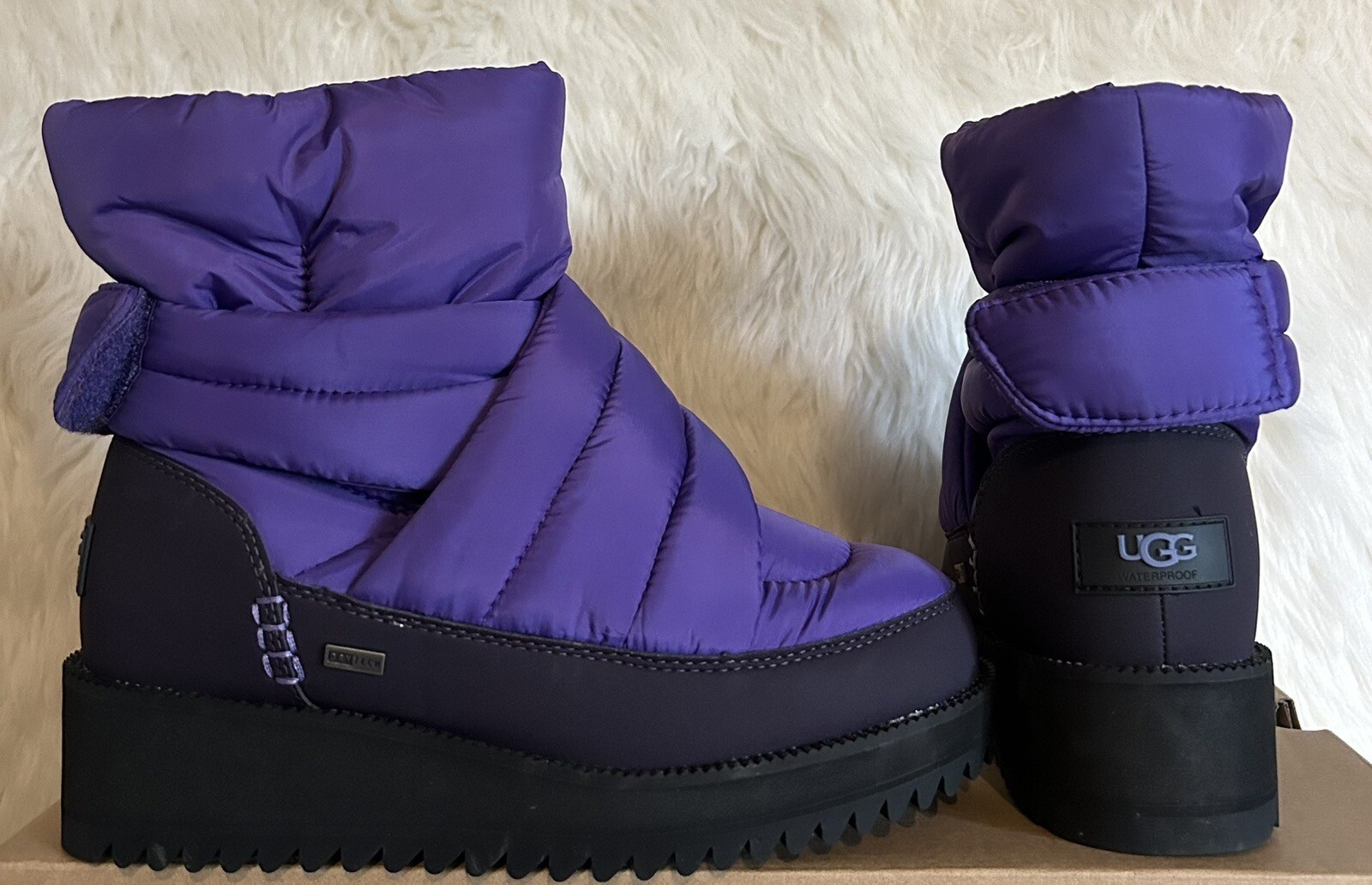 UGG MONTARA VIOLET BLOOM WATERPROOF PUFFER WINTER BOOTS, WOMEN US 6
