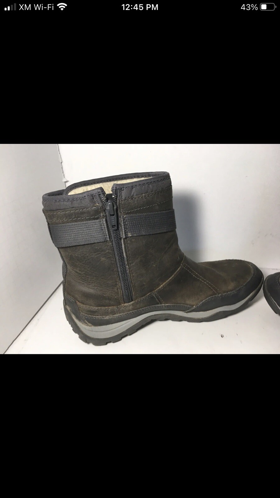 Merrell Murren Strap Olive Green Leather Waterproof Ankle Snow Boots Size 8
