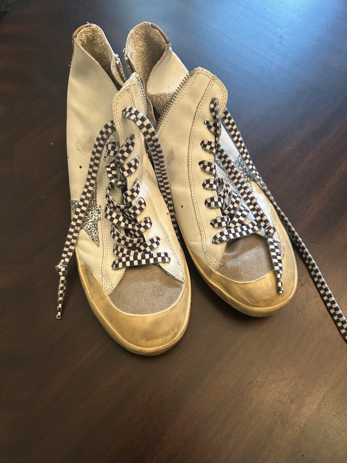 Golden Goose Francy Sneakers Size 38 White and Silver