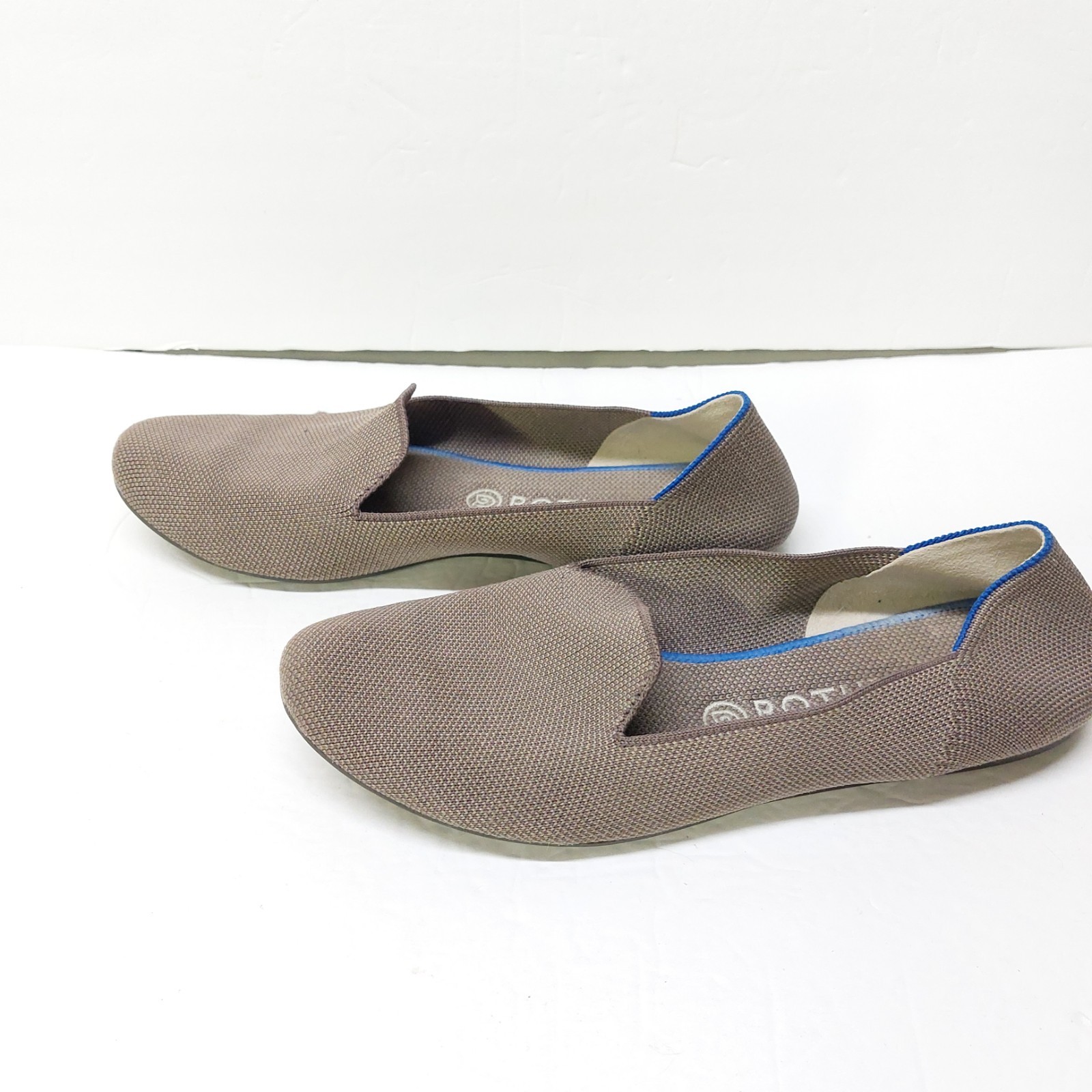Rothy’s The Loafer Mocha Taupe Knit Fabric Slip On Casual Flats Womens Size 11