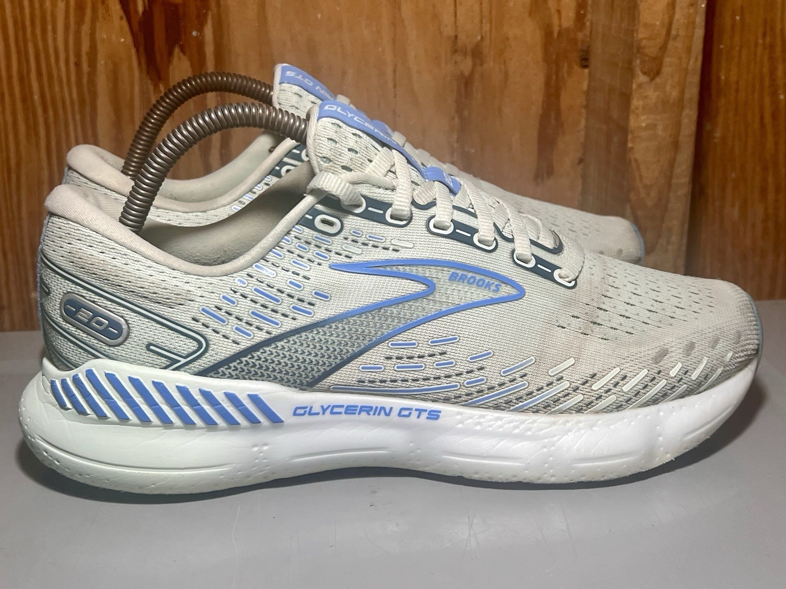 Womens 9.5 B Brooks Glycerin GTS 20 Running Shoes Aftermarket Insoles