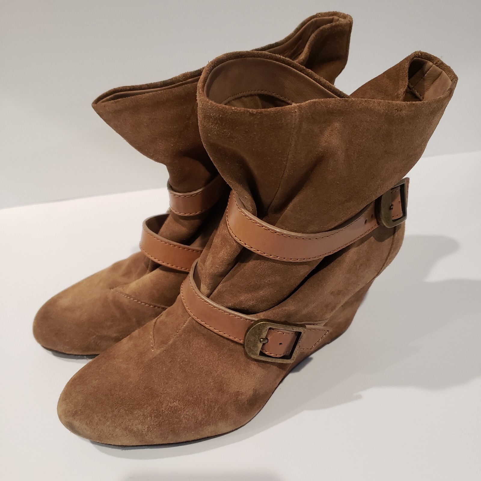 VIA SPIGA FELICE COLOR Pull On Wedges Ankle Boots SZ 5 5.5