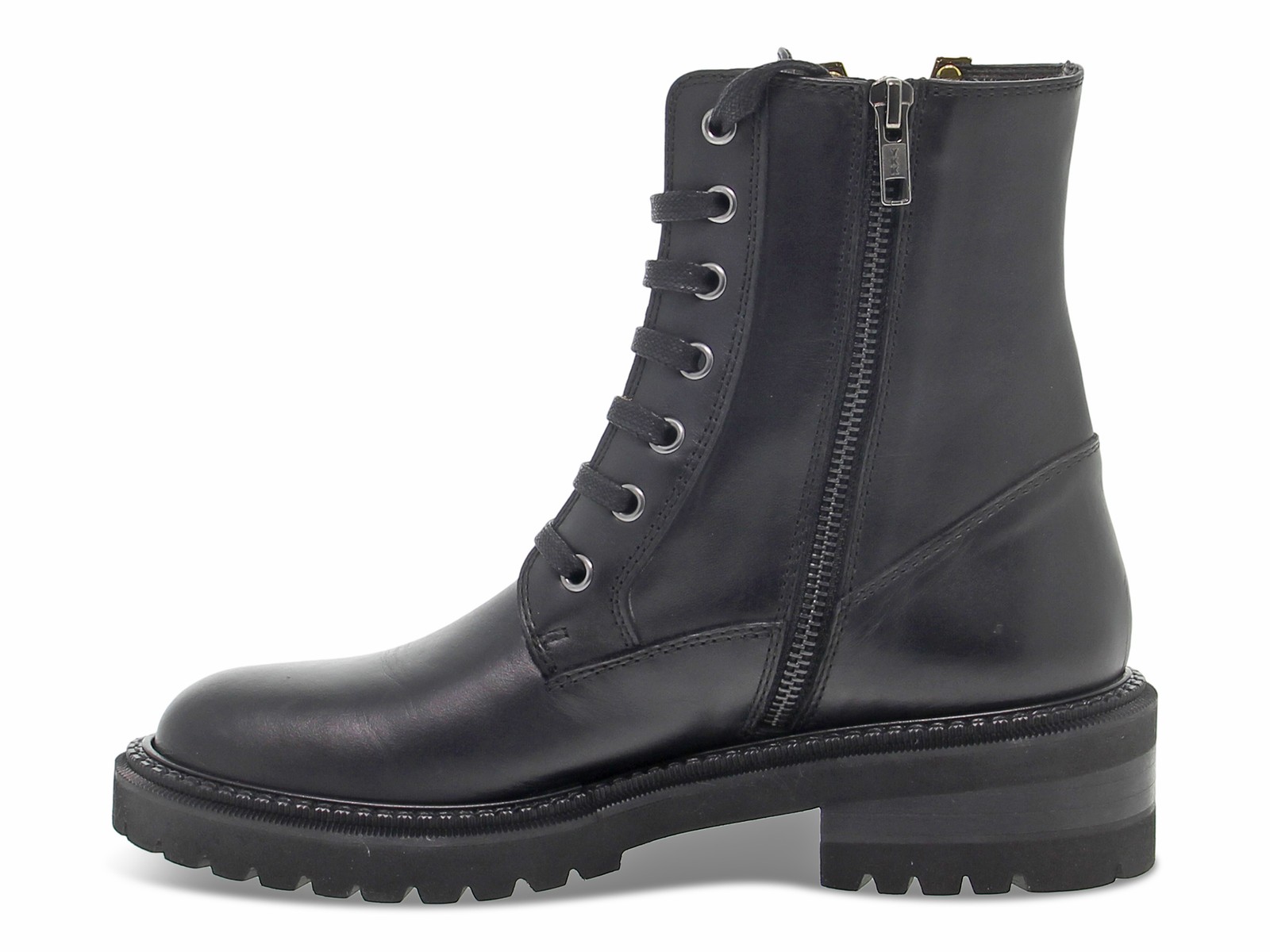Low boot Via Roma 15 3422 N in black leather – Women’s Shoes