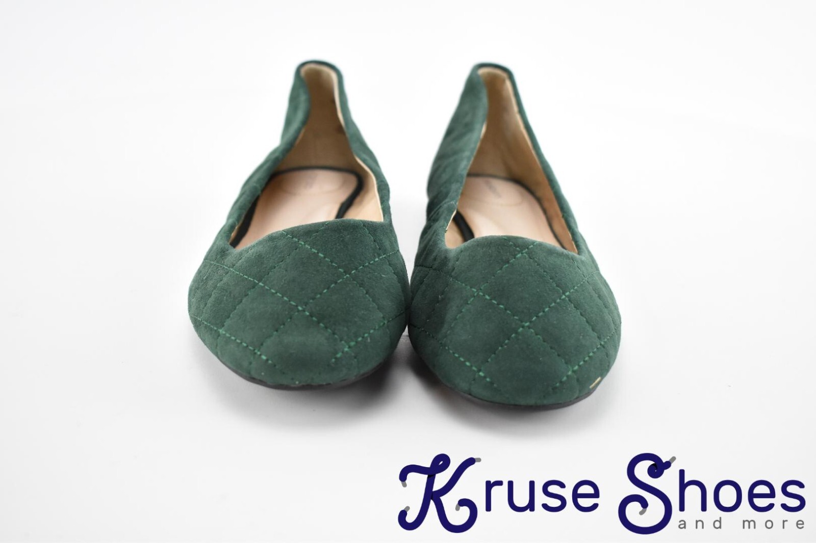 Lands End Women’s Quilted Ballet Flats «Deep Pine» Size 6.5D