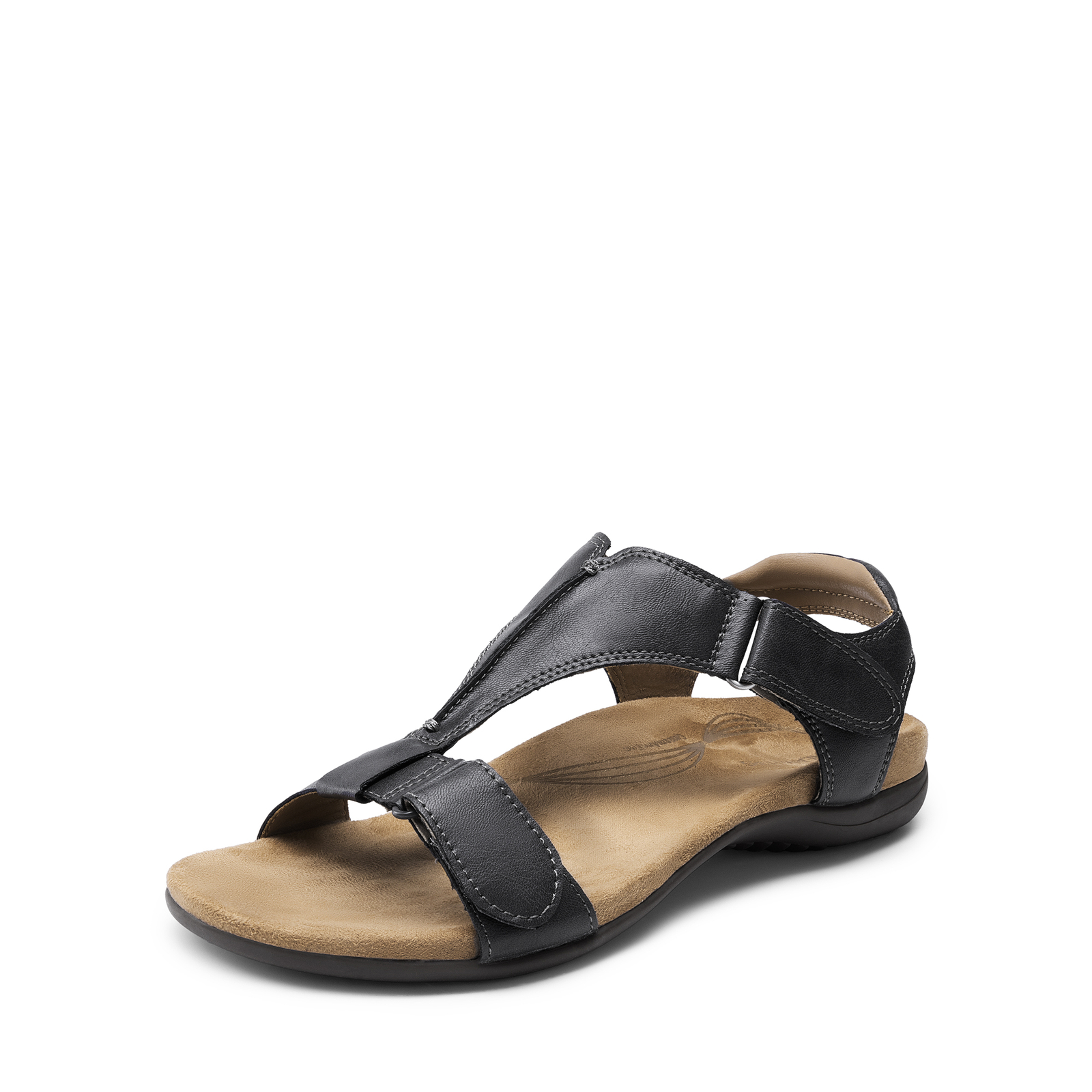 Women’s Sandals Arch Support T-Strap Orthopedic Flat Summer Shoes NEW