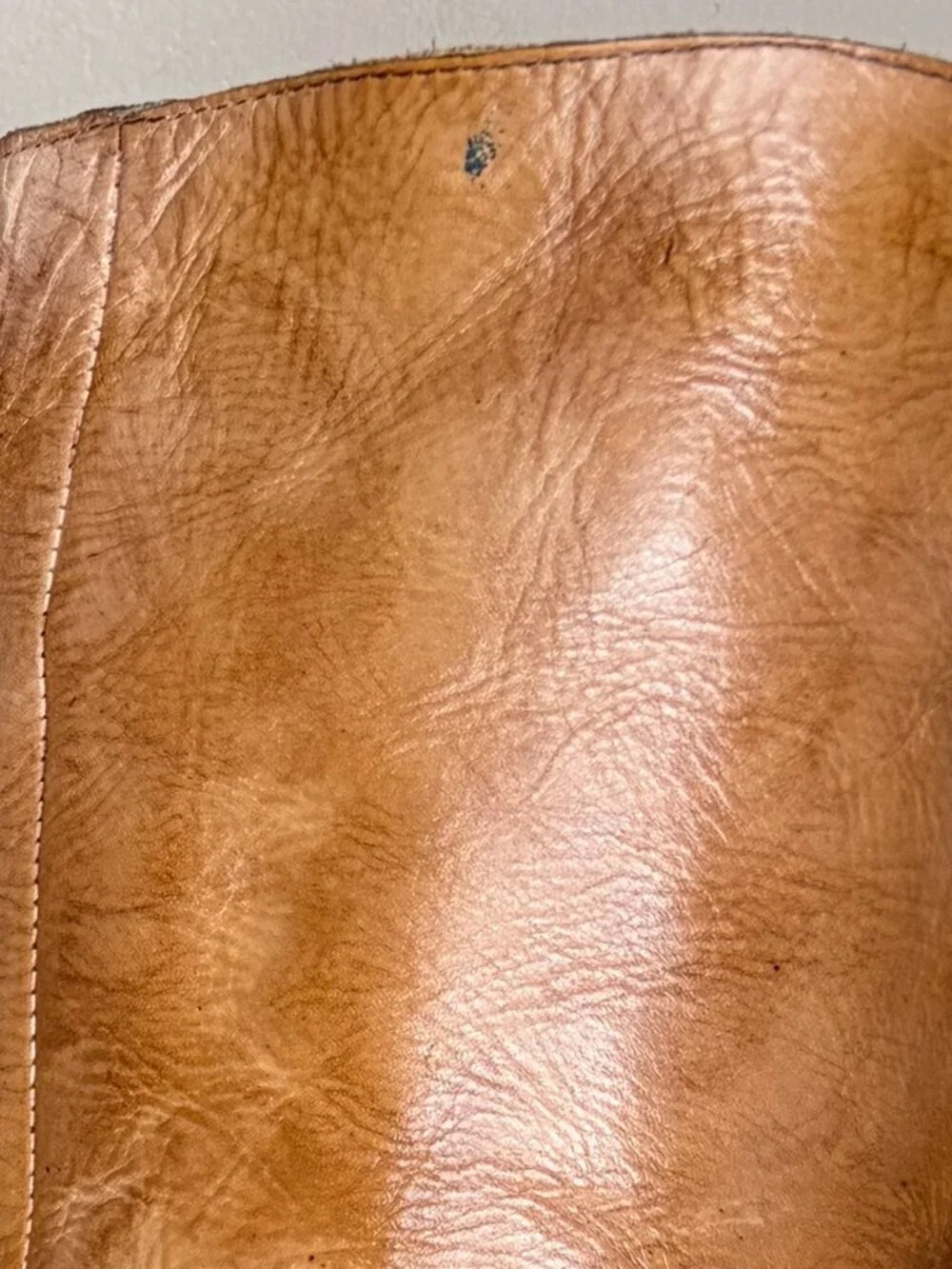 BED STU Tess Tan Distressed Leather Tall Riding Boots BedStu Size 8