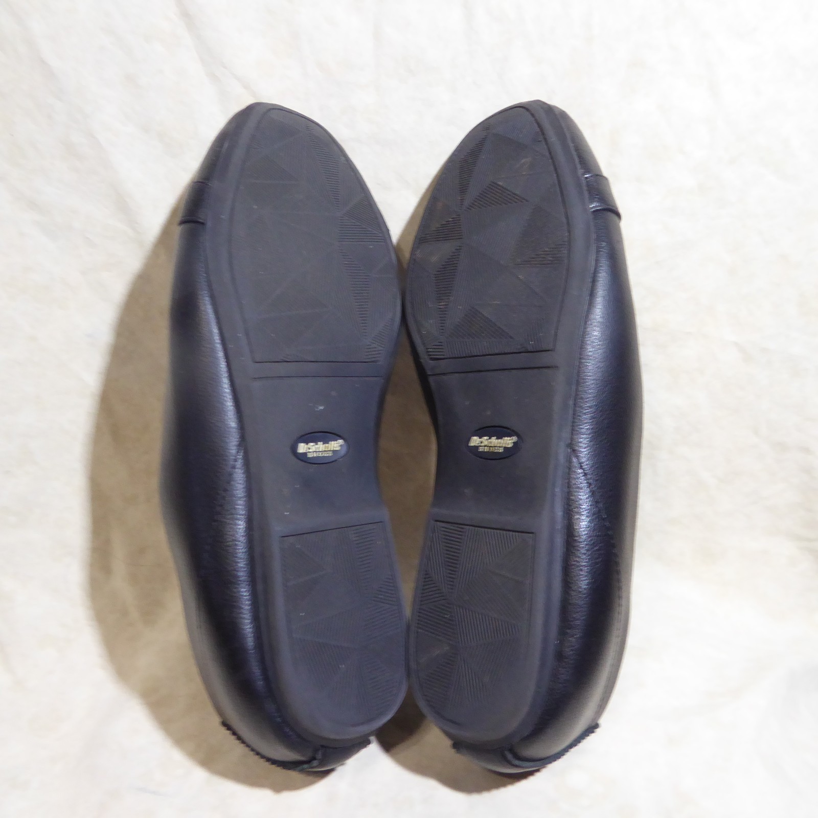 🩰 Dr Scholl’s Comfort Ballet Flats sz 8.5 W Black Leatherette; Chain Link Strap