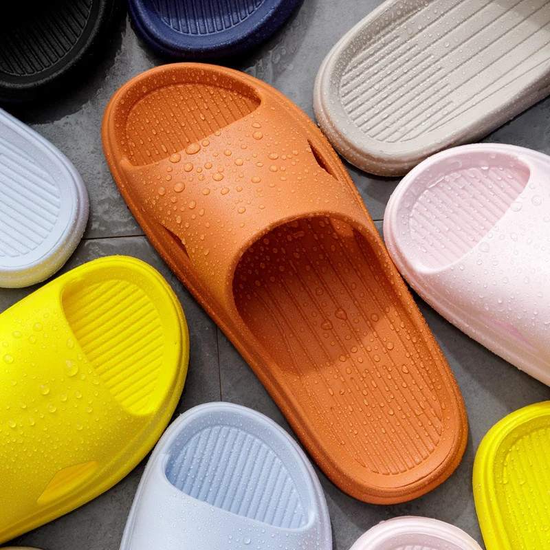 Soft Home Slippers Couple Summer Indoor Skid Proof Bathroom Slippers Sandals Hot