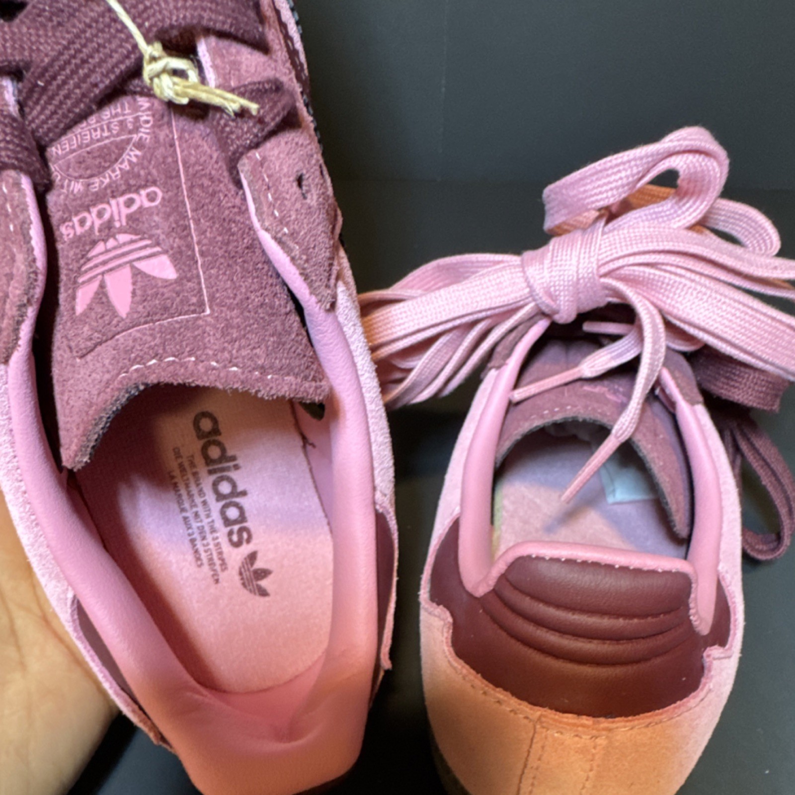adidas Samba OG Women’s Athletic Sneakers Pink Spark Shadow Red Lace Up