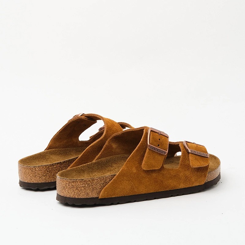 Birkenstock Arizona Suede Leather Mink Men’s and Women’s Sandals Soft Footbed
