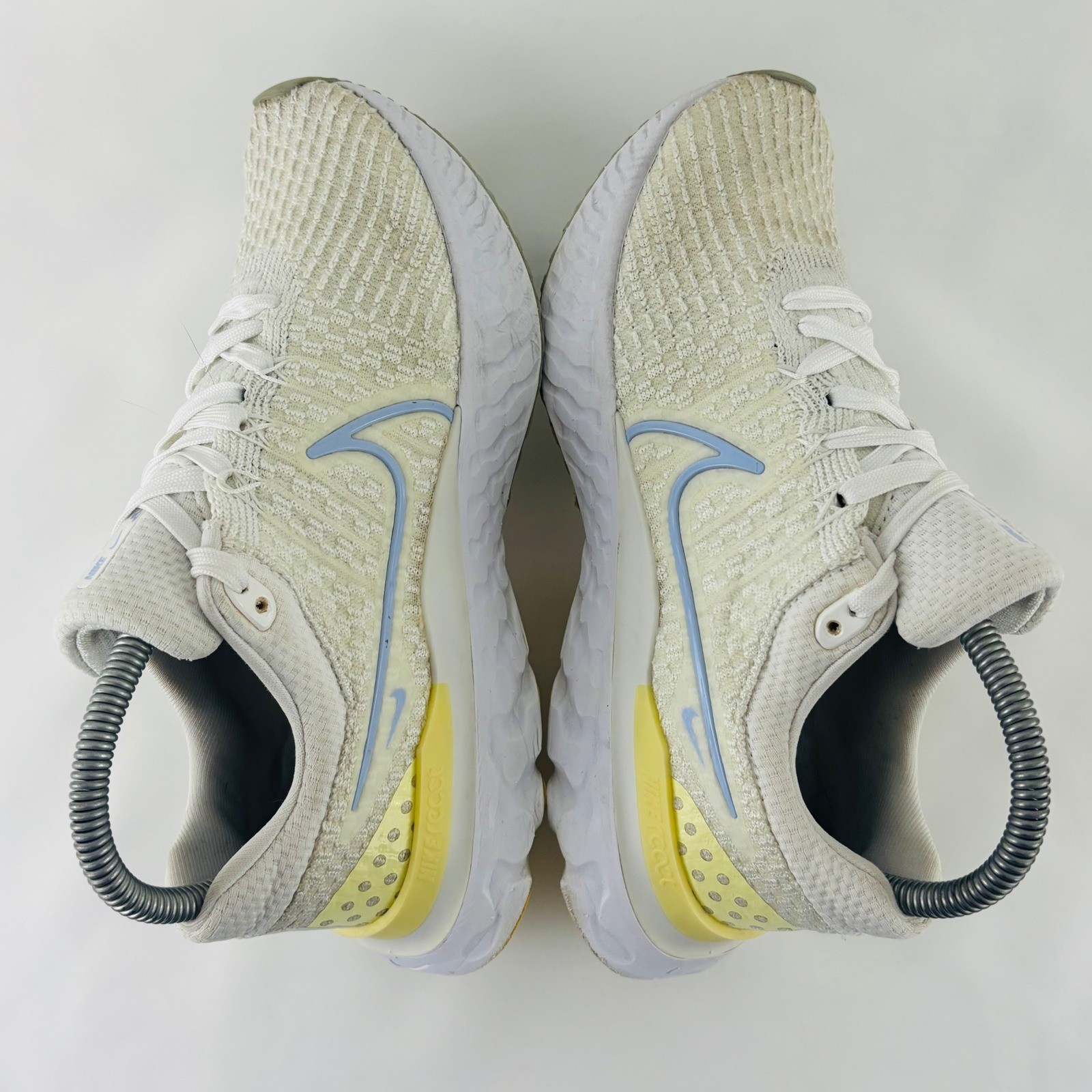 Nike React Infinity Run Flyknit 2 Womens 7.5 Sail Yellow Blue DD3024-100