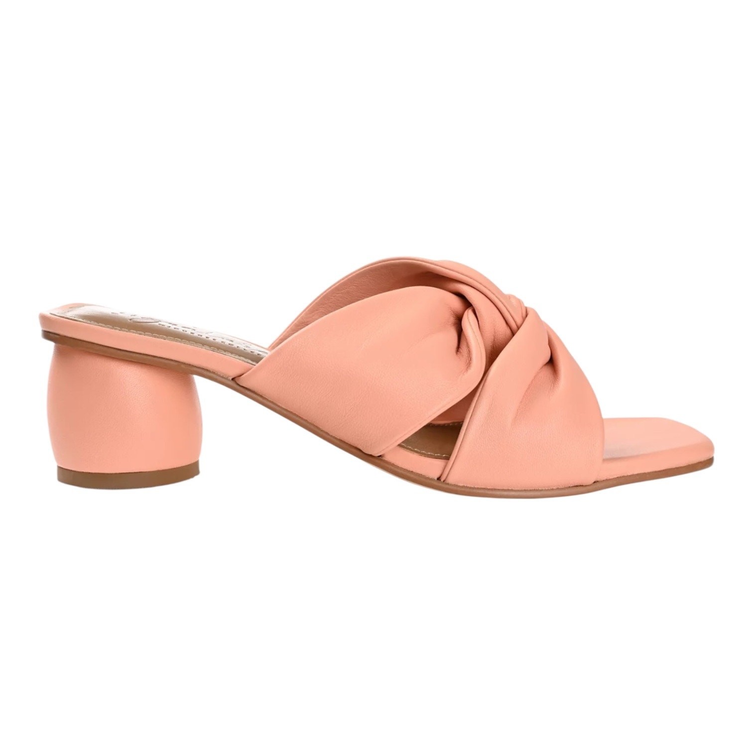 Journee Signature Women’s Charlize Twisted Slip On Dress Sandals Coral Size 7 M