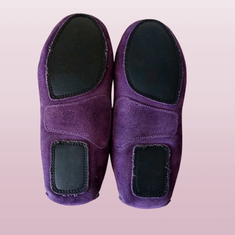 women navy boot loafers purple suede 37