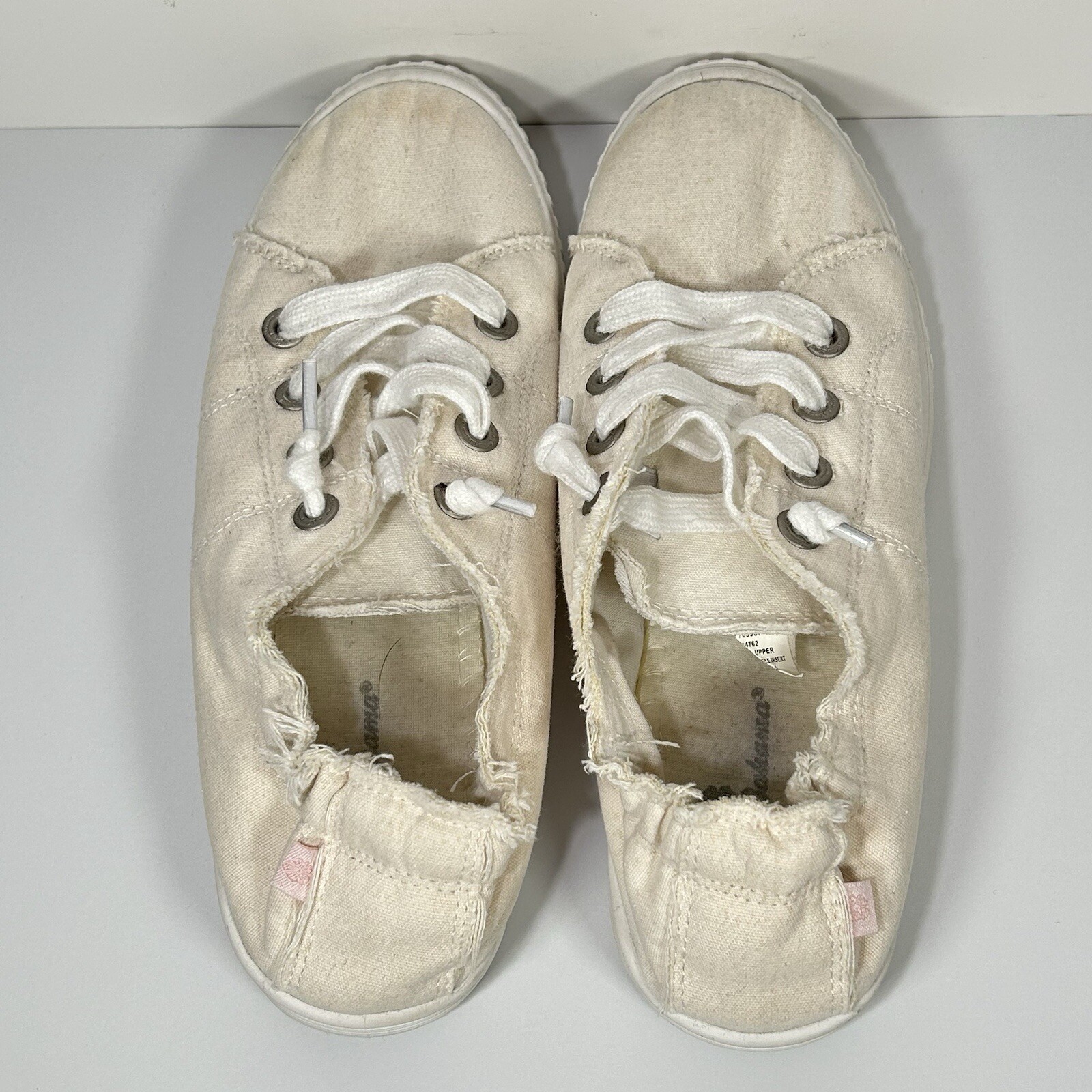 Tommy Bahama Sneaker Shoes Womens 8.5 Slip-On No Tie Cream Off White
