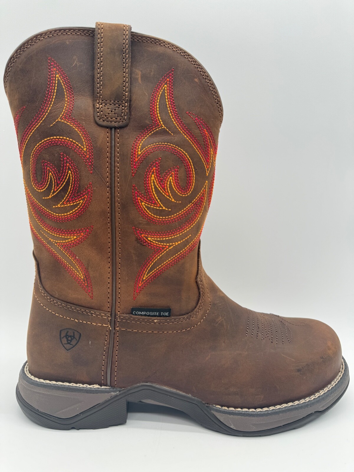 Semi new AriatAnthem Round Toe Composite Toe Work Boot Women’s in BROWN SZ 8 B