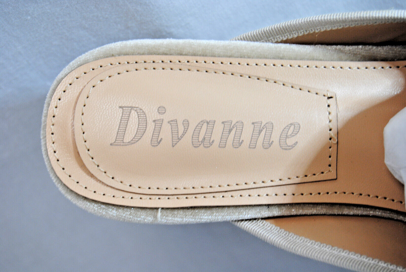 Divanne Womens Embroidery Velvet Loafer Mule Slip-On Pointed-Toe Shoes New T2361