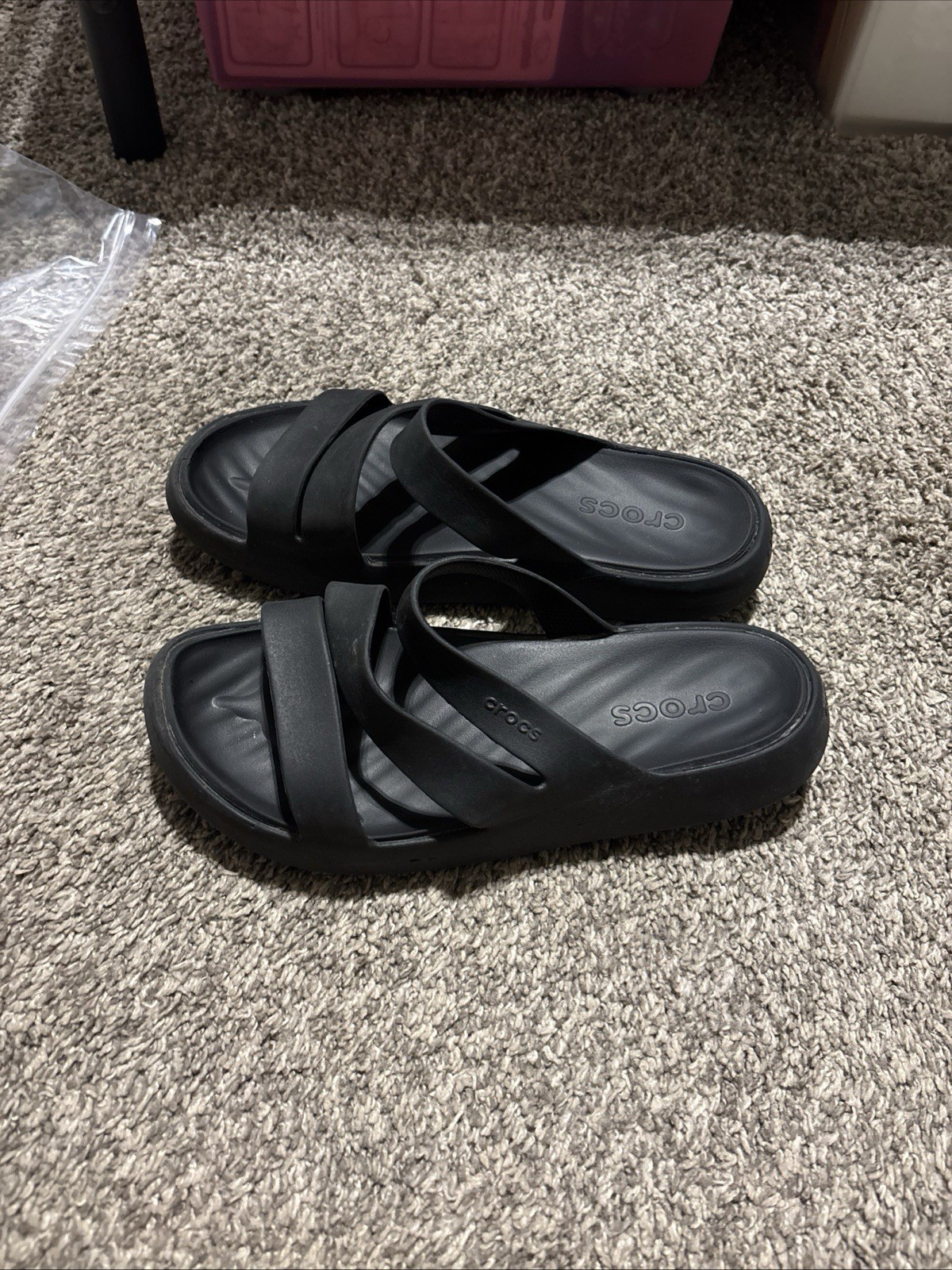 Crocs Getaway Strappy Slip On Sandals Women’s Size 10 Black