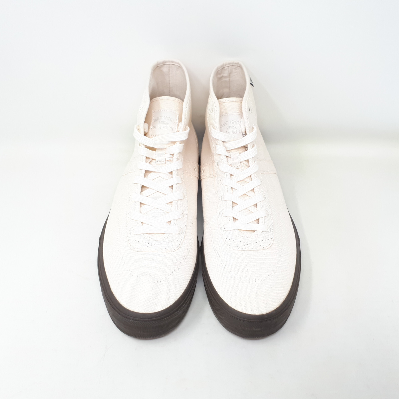 Vans Crockett High Decon Cream White Brown Skate Authentic Shoe Sneaker Mens NEW