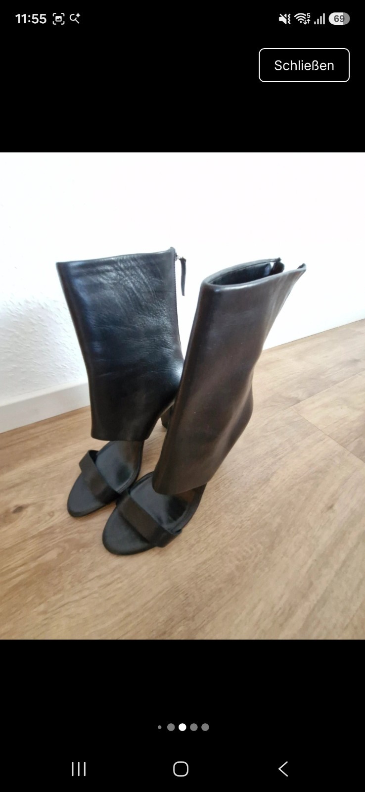ilaria nistri genuine lambskin ankle boot black 41 new