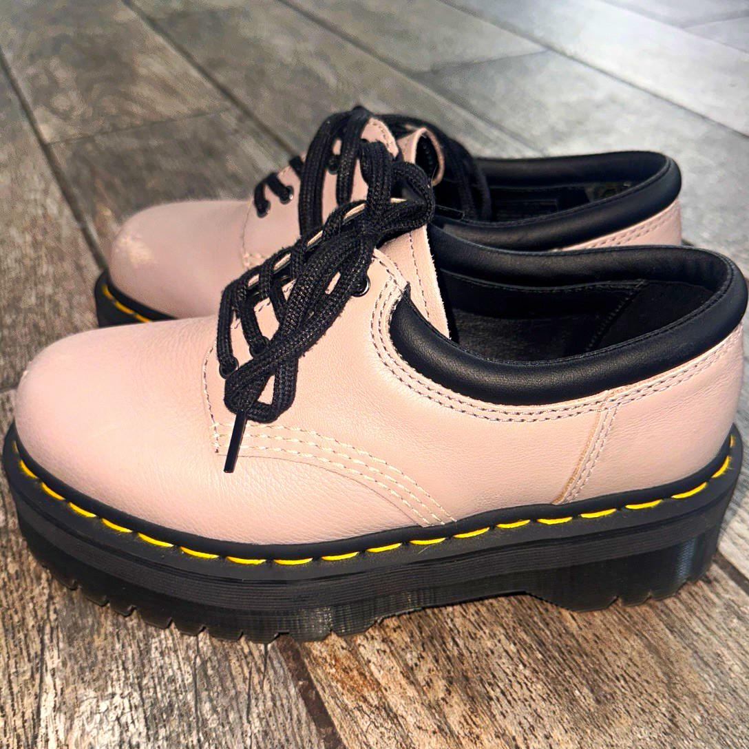 Dr. Martens 1461 Women’s Pink Leather Lace-Up Oxford Platform Shoes US 6