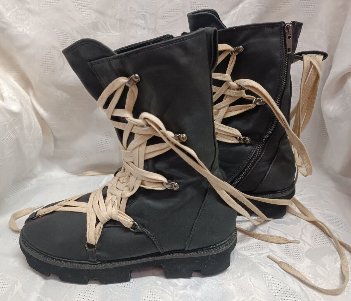 Cross-Strap Punk-Style Side-Zip Ankle Boots Size EU39 /309