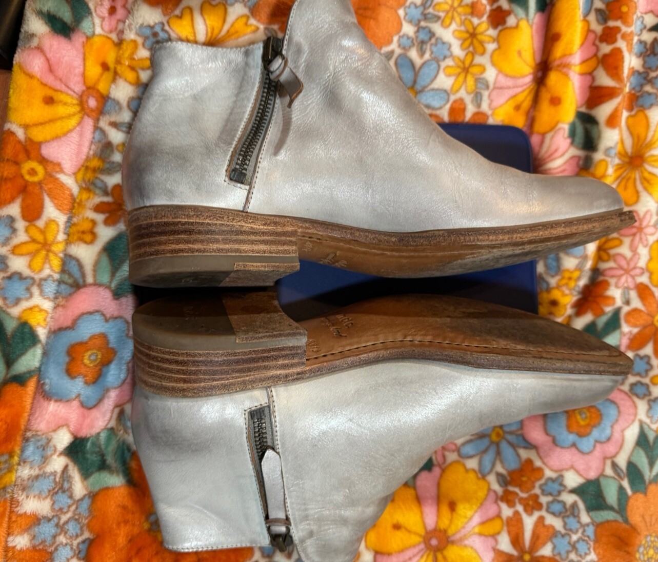 n.d.c. Made by Hand Helene Leather Booties In Light Gray Size 38.5