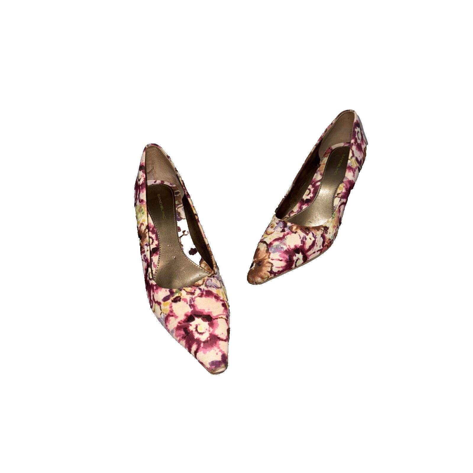 Bandolino Women’s Floral Kitten Heel Pump 9.5 Whimsical Office Workwear Summer