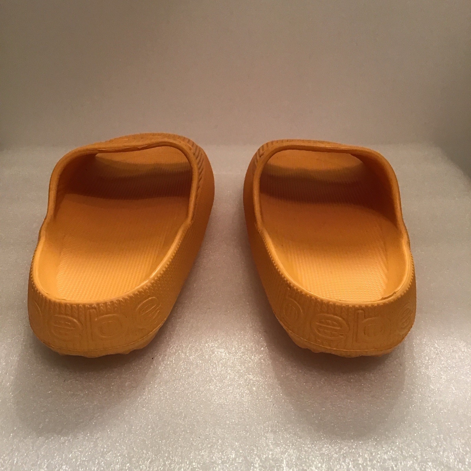 Bebe Slides Orange Sandal Casual Pool Travel Lightweight Womens Size 7 Pre-owned