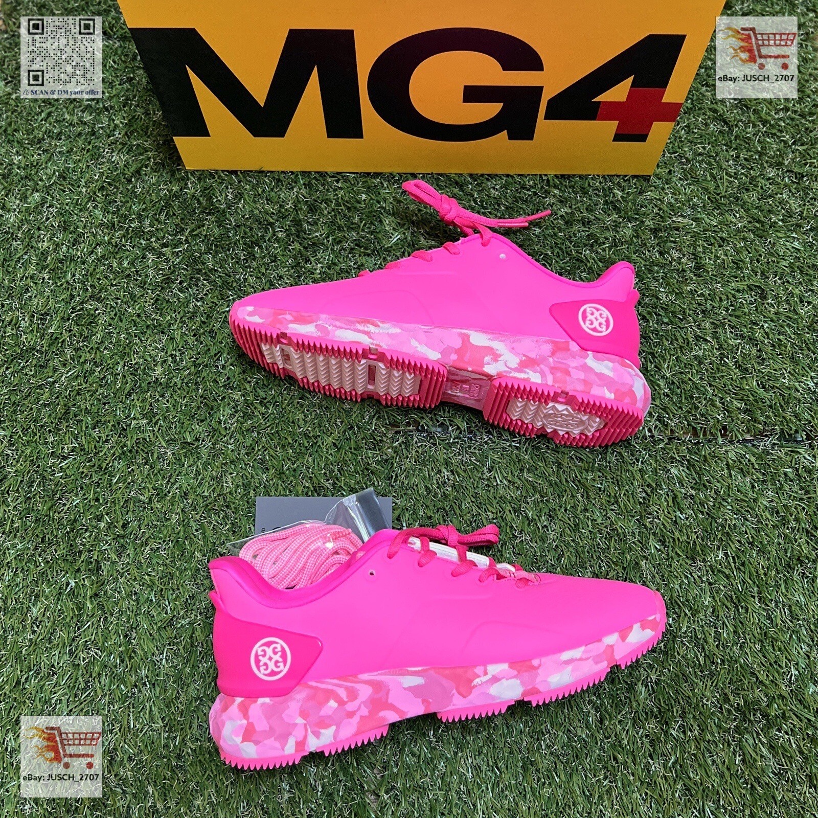 G/FORE GFORE MG4+ Limited Solid Golf Shoe Sneaker ⛳️ LADIES 7.5 ⛳️ Pink Camo