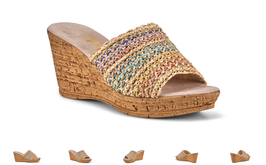 Onex Claire Brite Multi Weave Wedge Sandal Slide Women’s US sizes 5-11/NEW!!!