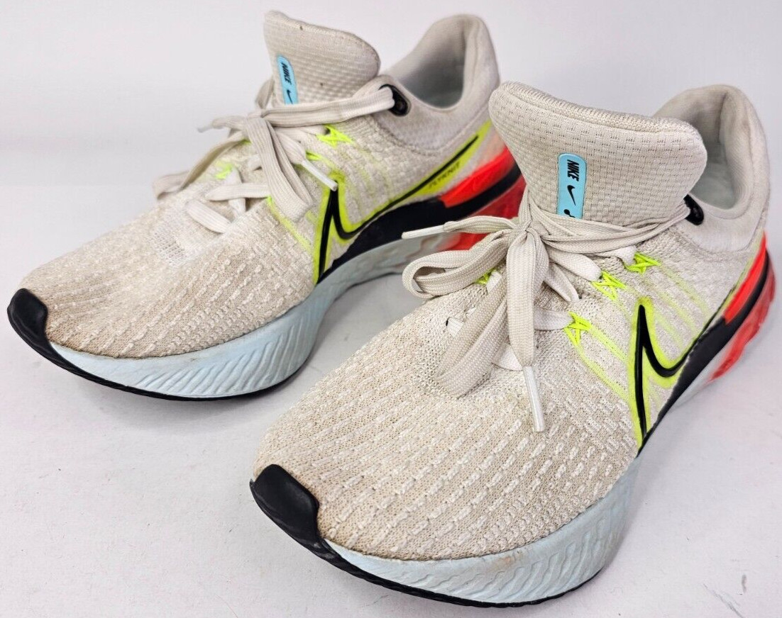Nike React Infinity Run Fly Knit 3 DX3351-100 Women’s White Sneaker Shoes Size 9