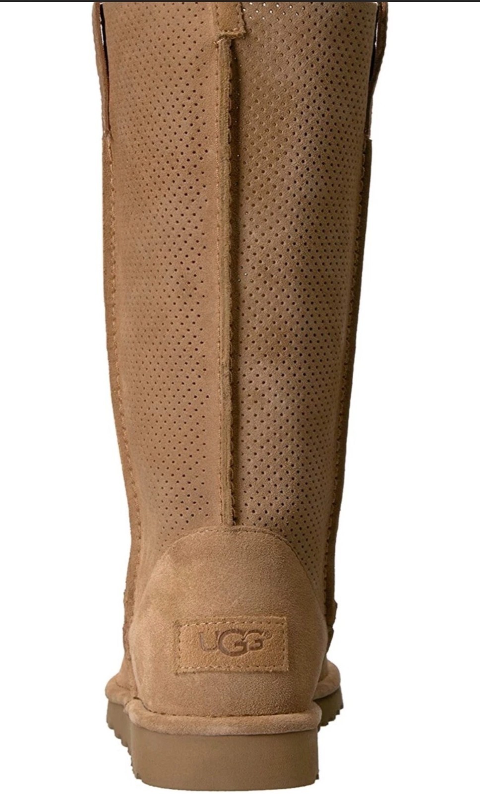 UGG TAWNY PERFORATED UNLINED SUEDE BOOTS | WOMEN’S 9 | TAN