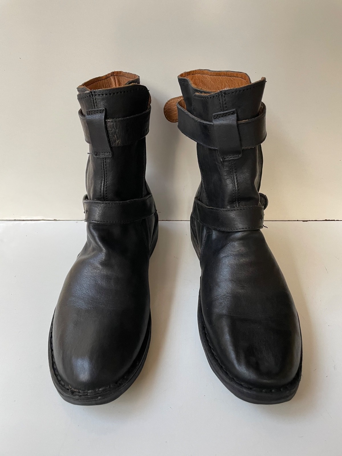 Fiorentini + Baker Eternity Black Strap Leather Women’s Boots EUR 36 / USA 6