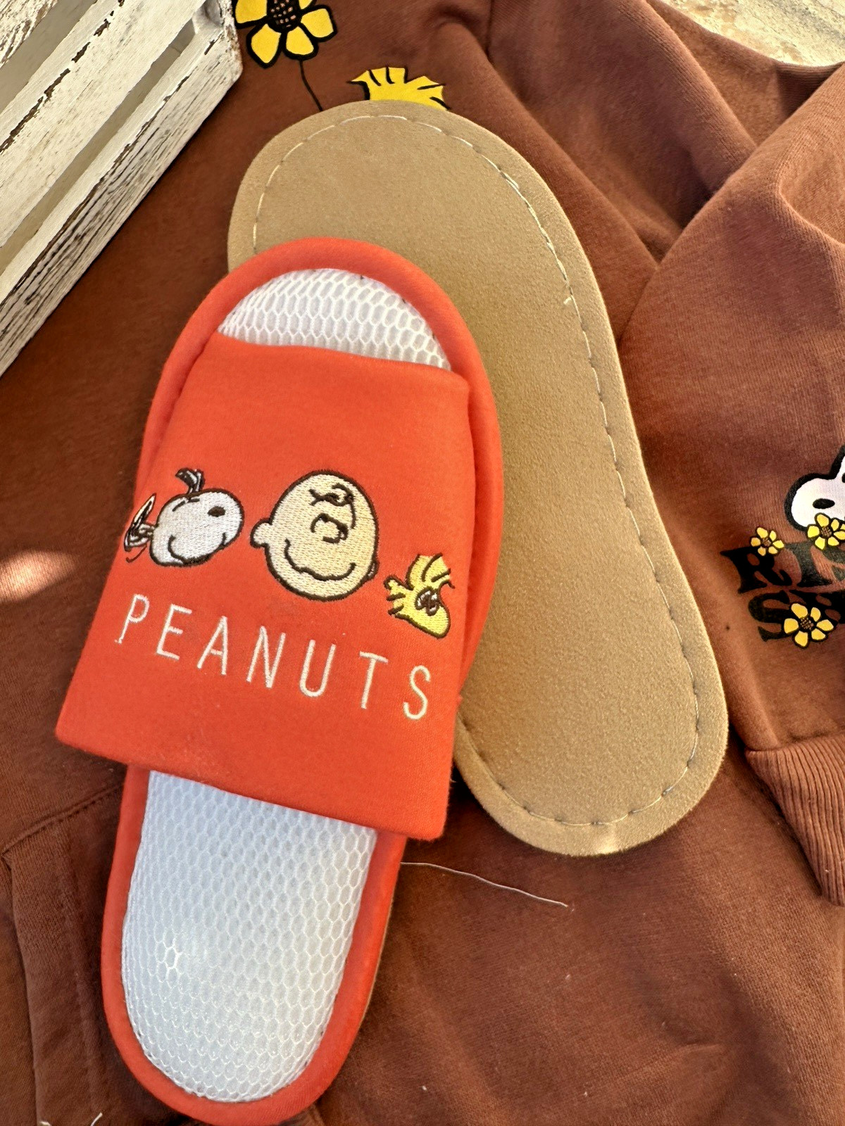 Peanuts Snoopy House Slippers Unisex M/L US 9-10 Cozy Indoor Shoes Japan