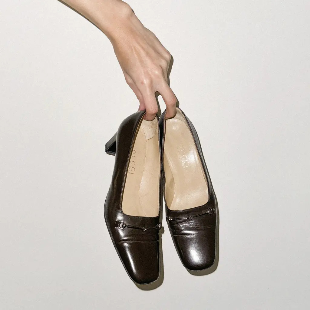 Vintage Gucci Dark Brown Leather Horsebit Pumps 36 (US 6.5)