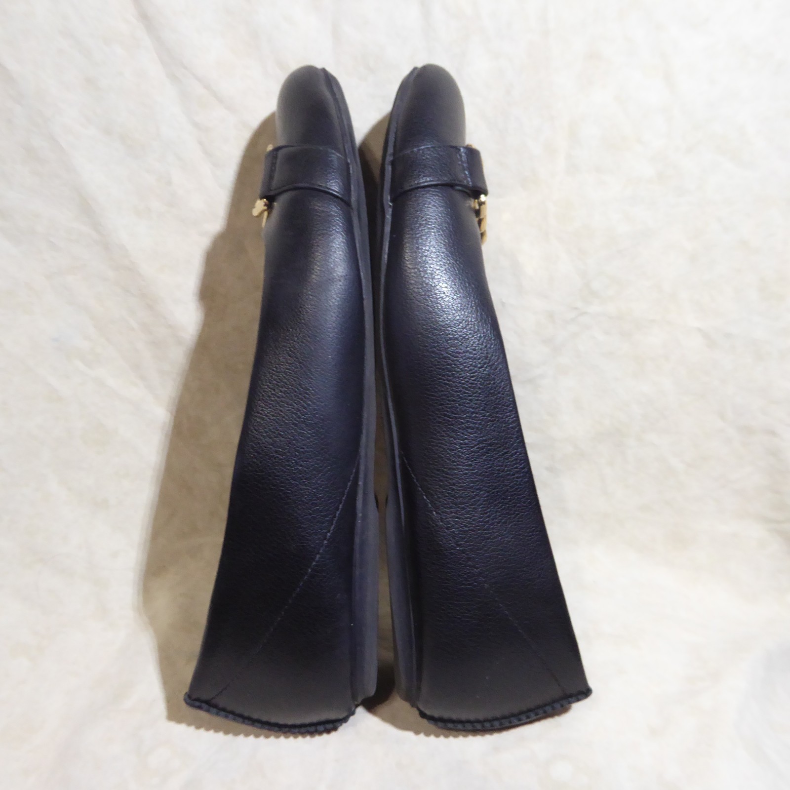 🩰 Dr Scholl’s Comfort Ballet Flats sz 8.5 W Black Leatherette; Chain Link Strap