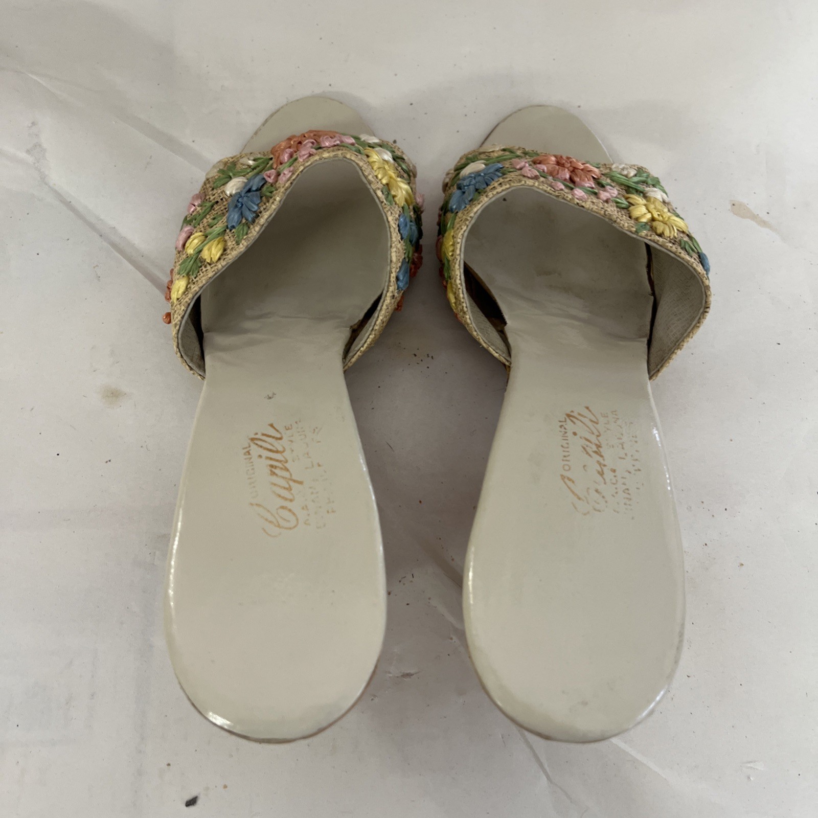 Vintage Capili Original Floral Mule Sandals. Philippines