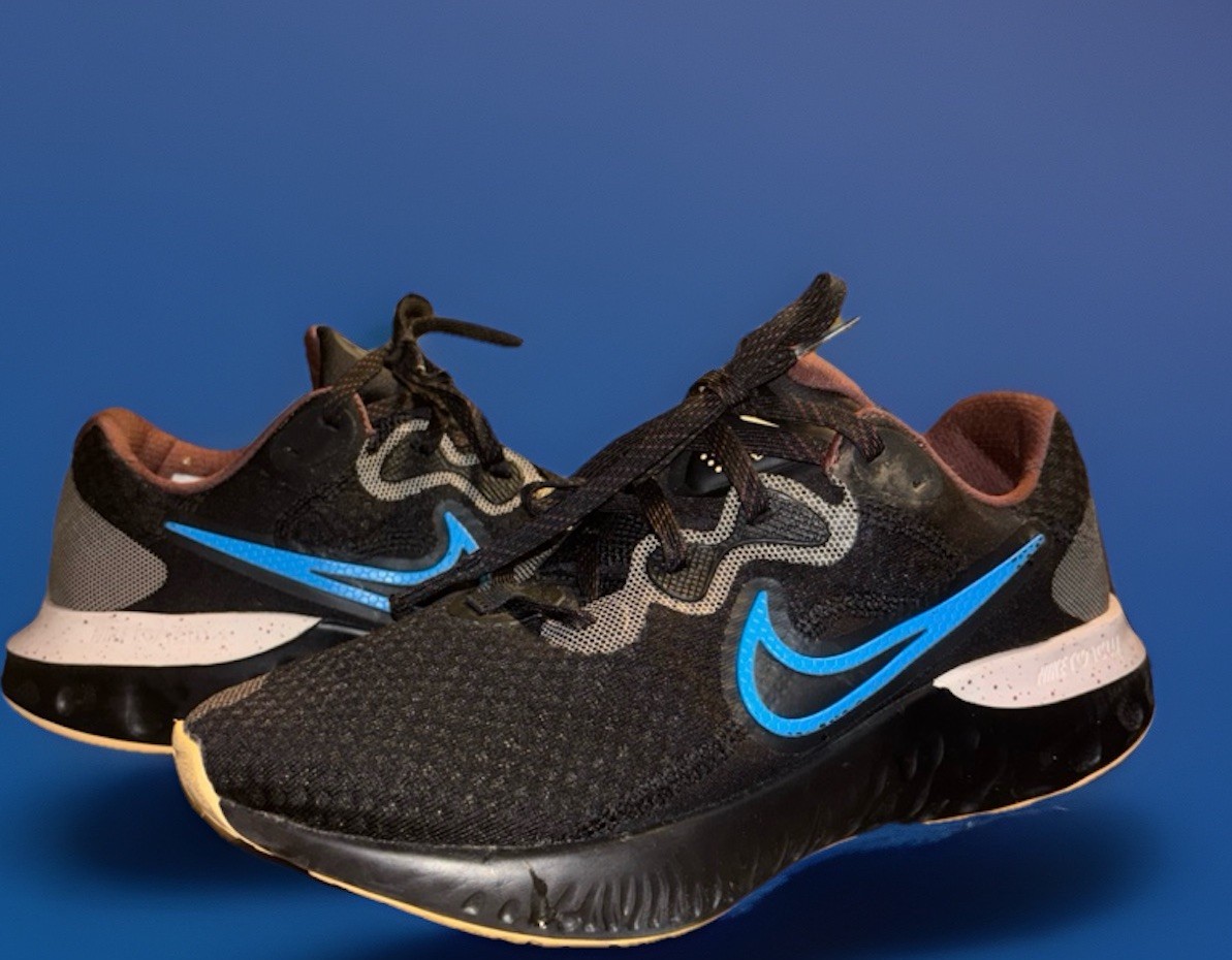 Nike Renew Run 2 ‘Black Photo Blue’ Sneakers, Men’s Size 8 Or Women’s 10, NWOB