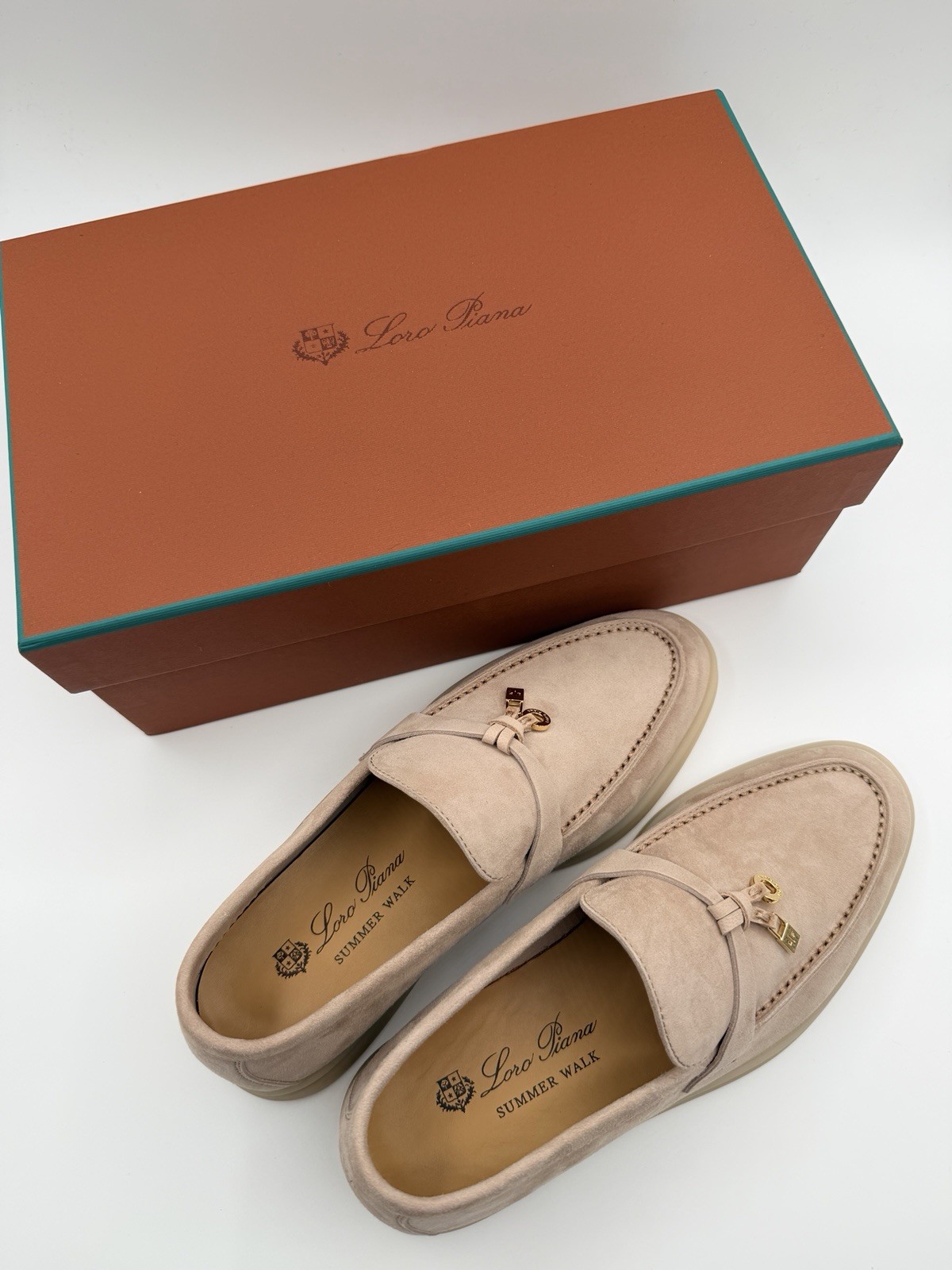 Loro Piana Summer Charm Walk Loafer Women’s EU 39 Sandstone Yacht Shoes