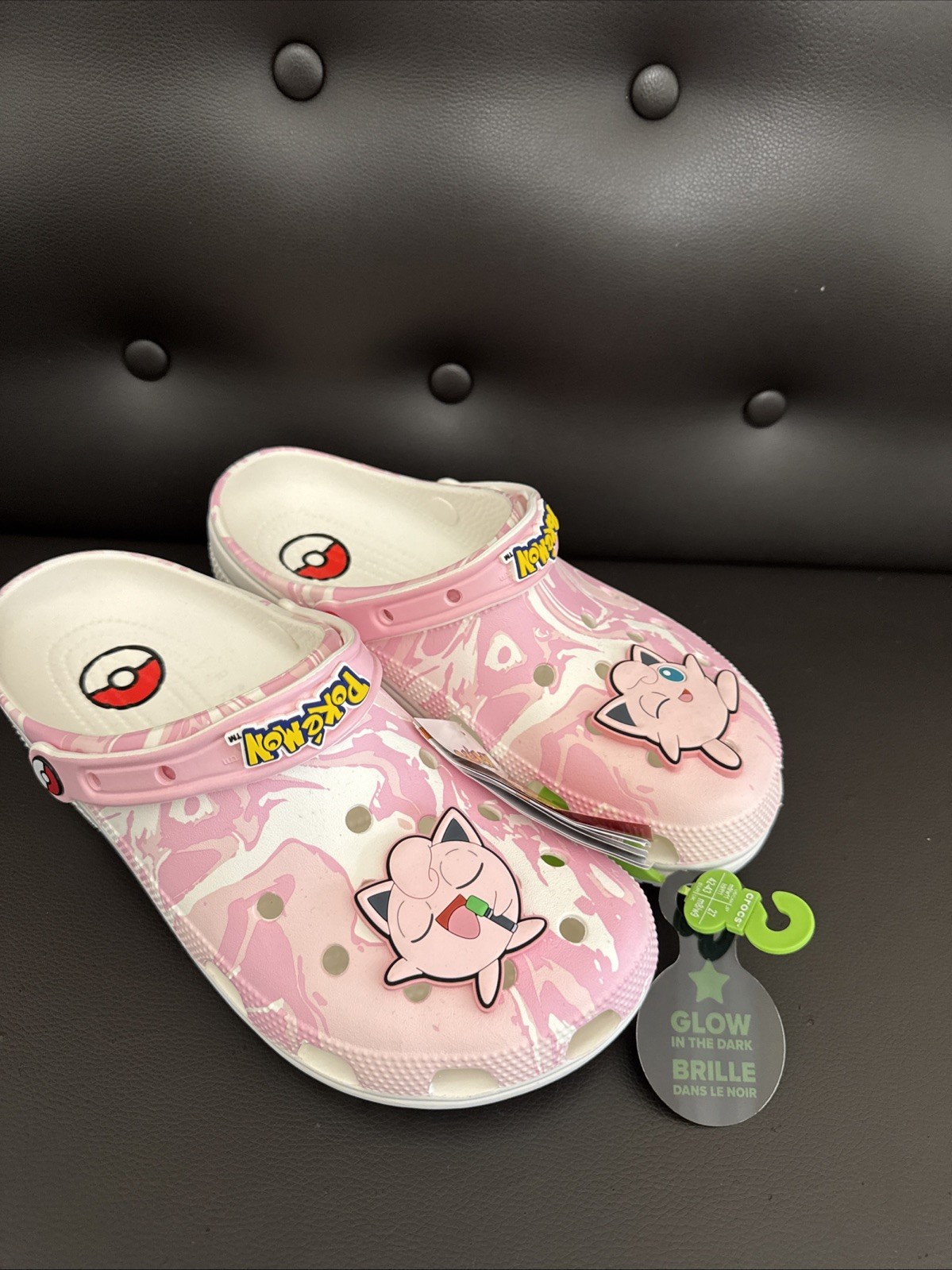 Ltd Edition Sz M8 W10Crocs Pokémon Jigglypuff Classic Clog MISSING Lightup star