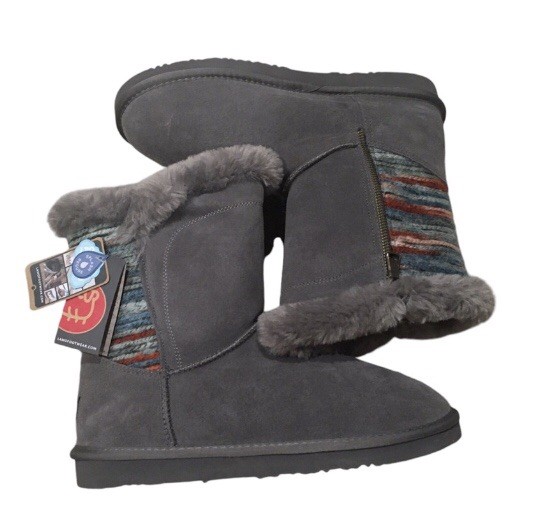 NWT Lam Willow Gray Faux Fur-Lined Women’s Boots 10