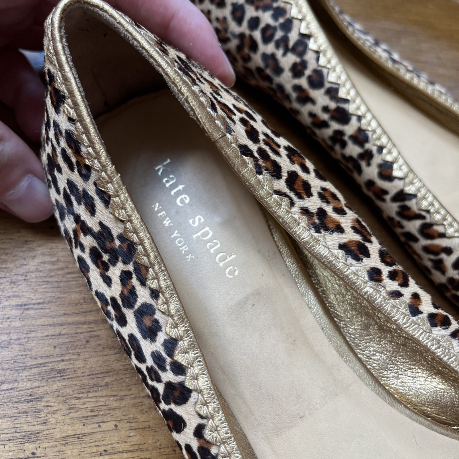 Kate Spade New York Women’s Calf Hair Animal Print Flats Size 10.5