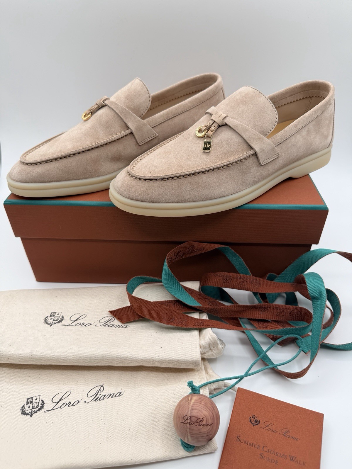 Loro Piana Summer Charm Walk Loafer Women’s EU 39 Sandstone Yacht Shoes
