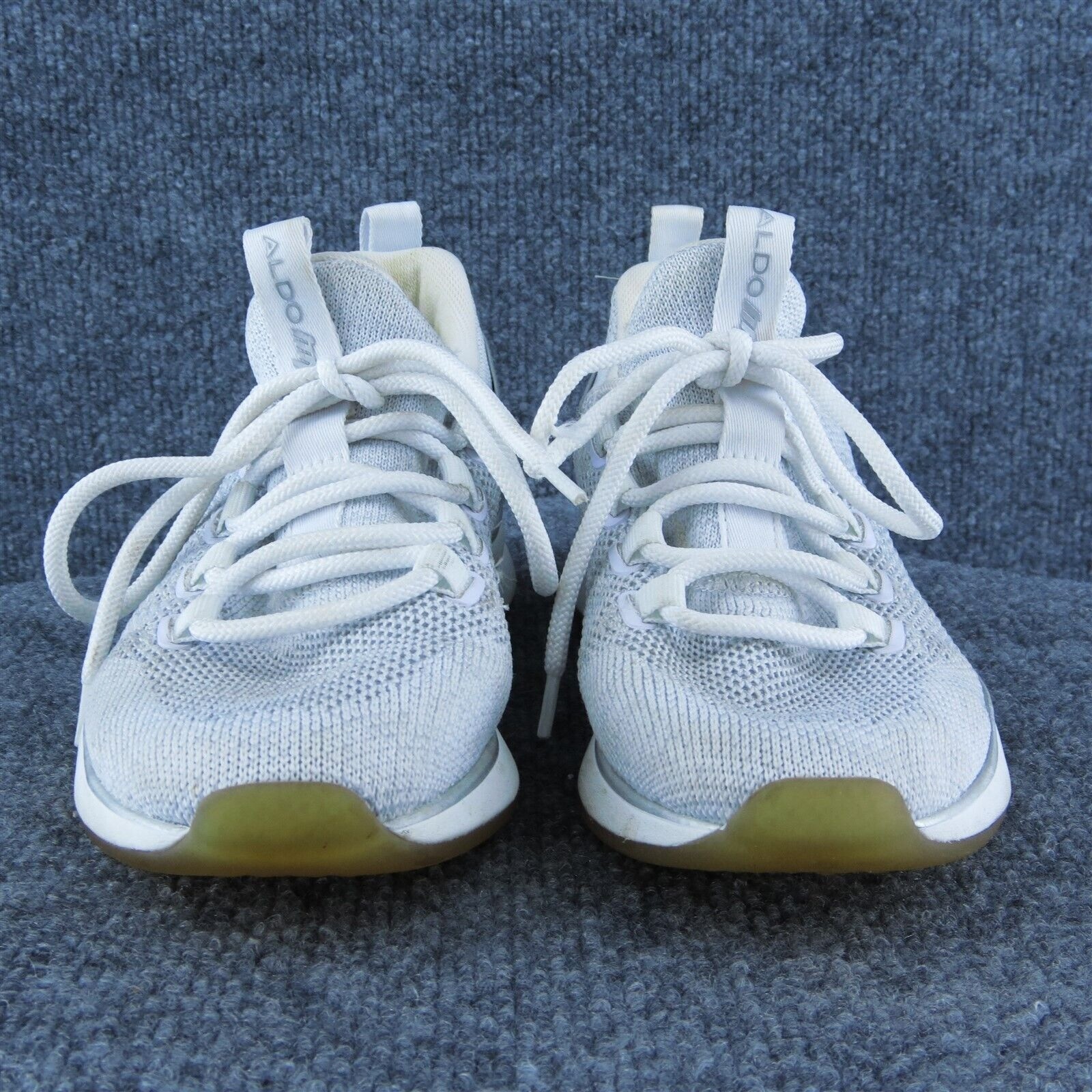 Aldo Women Sneaker Shoes White Fabric Lace Up Size 6.5 Medium (B, M)