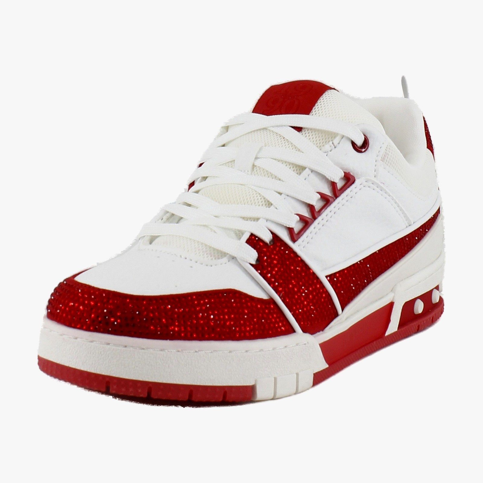 Steve Madden Skater Womens Fashion Sneakers Red/White
