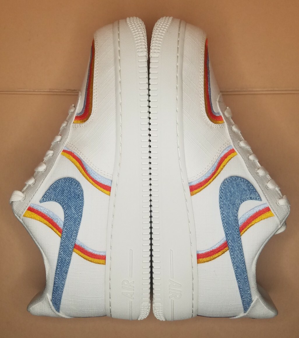 Nike Air Force 1 ‘07 LV8 Sail Denim Swoosh Women’s Size 9.5 (DJ4655 133) New
