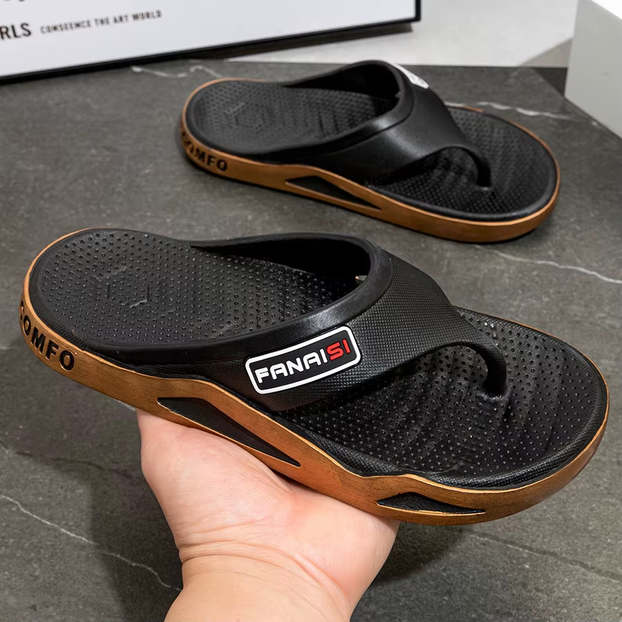 Mens Summer Slippers Non Slip Beach Shoes Flip Flops Sandals Casual